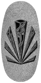 DASOV 602 BK SH SL Black Sunburst Shimmer Silver Background